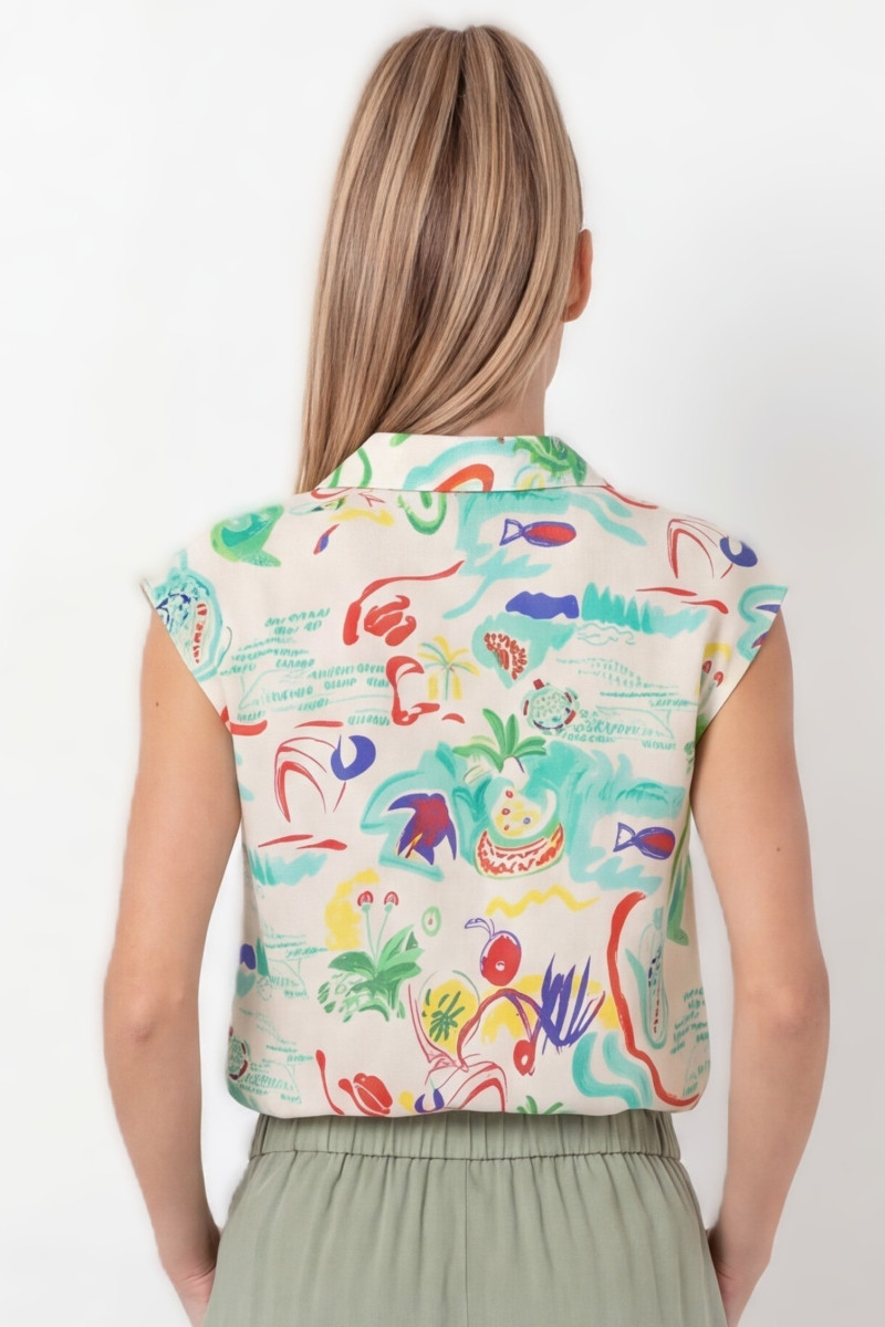 Blúzka Aspesi Top Mod.5674 Stampa Multicolor