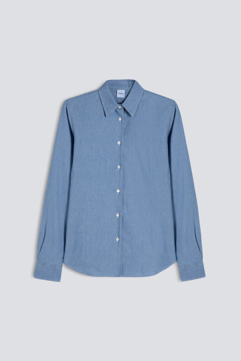 Košeľa Aspesi Camicia Mod.5422 Denim Chiaro