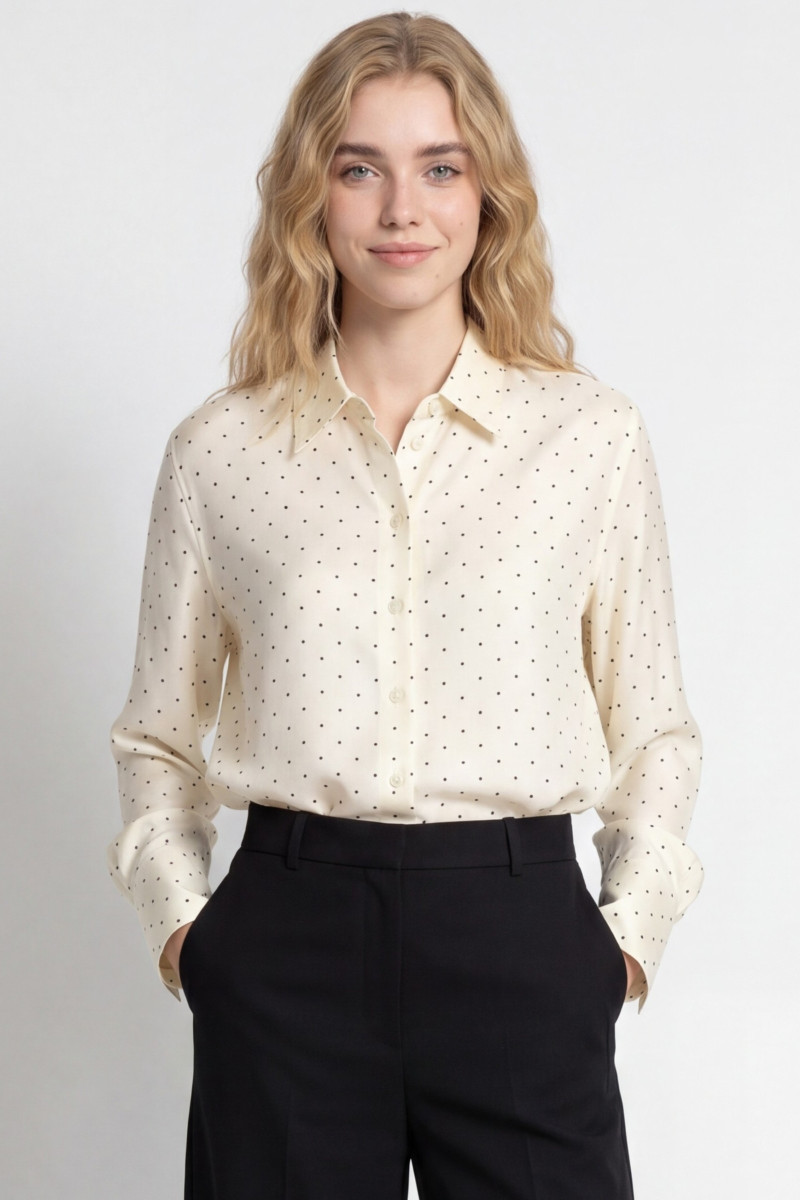 Košeľa Aspesi Camicia Mod.5411 Pois Naturale