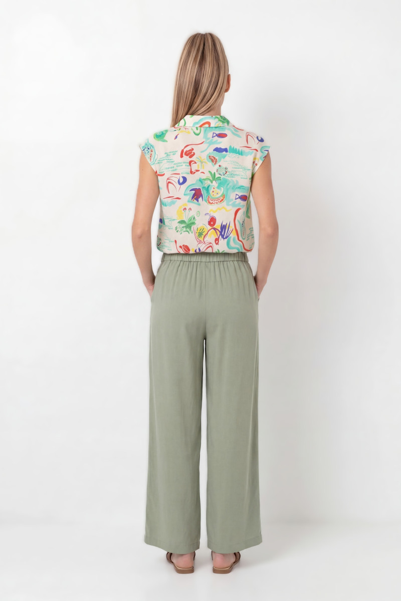 Nohavice Aspesi Pantalone Mod.0128 Verdino