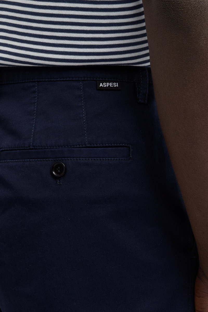 Nohavice Aspesi Pantalone Norman Navy