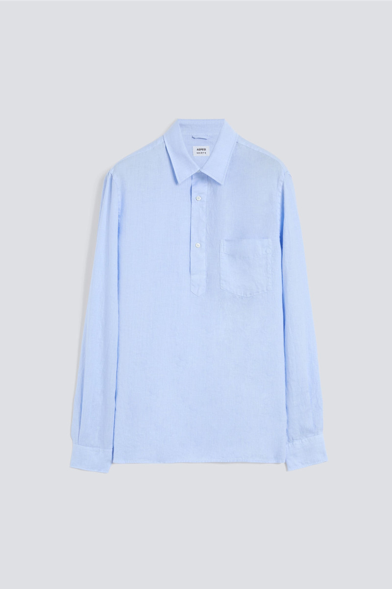 Košeľa Aspesi Camicia Richiusa Azzurro