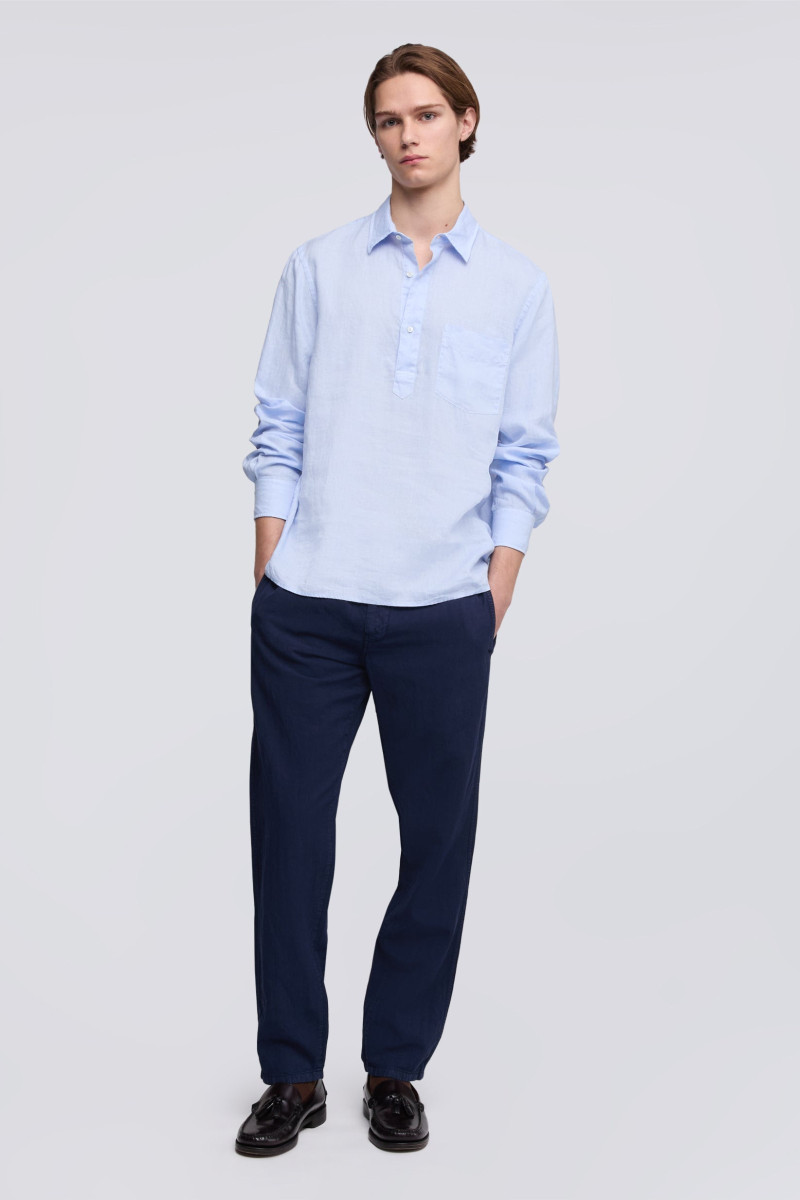 Košeľa Aspesi Camicia Richiusa Azzurro