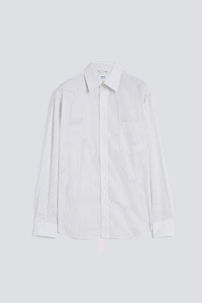 Košeľa Aspesi Camicia Fred Riga Nera