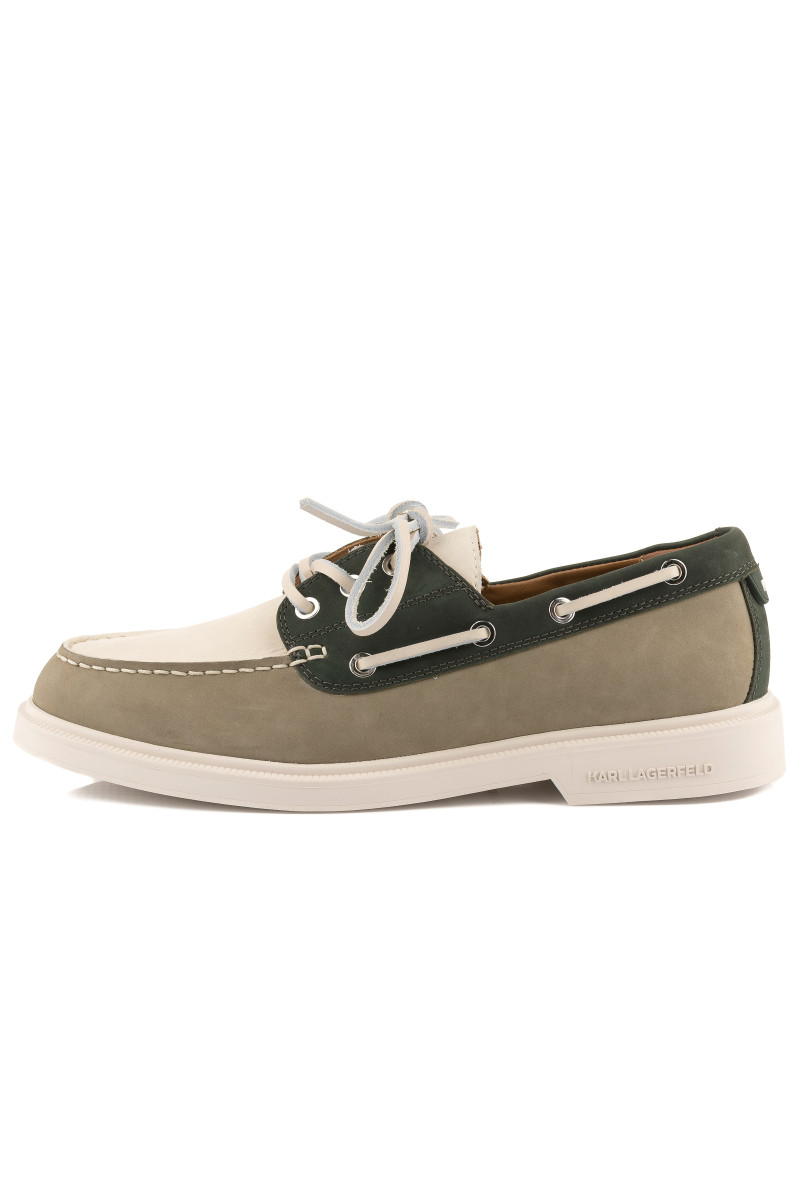 Mokasíny Karl Lagerfeld Kori Tri_Colour Boater Light Khaki Nubuck