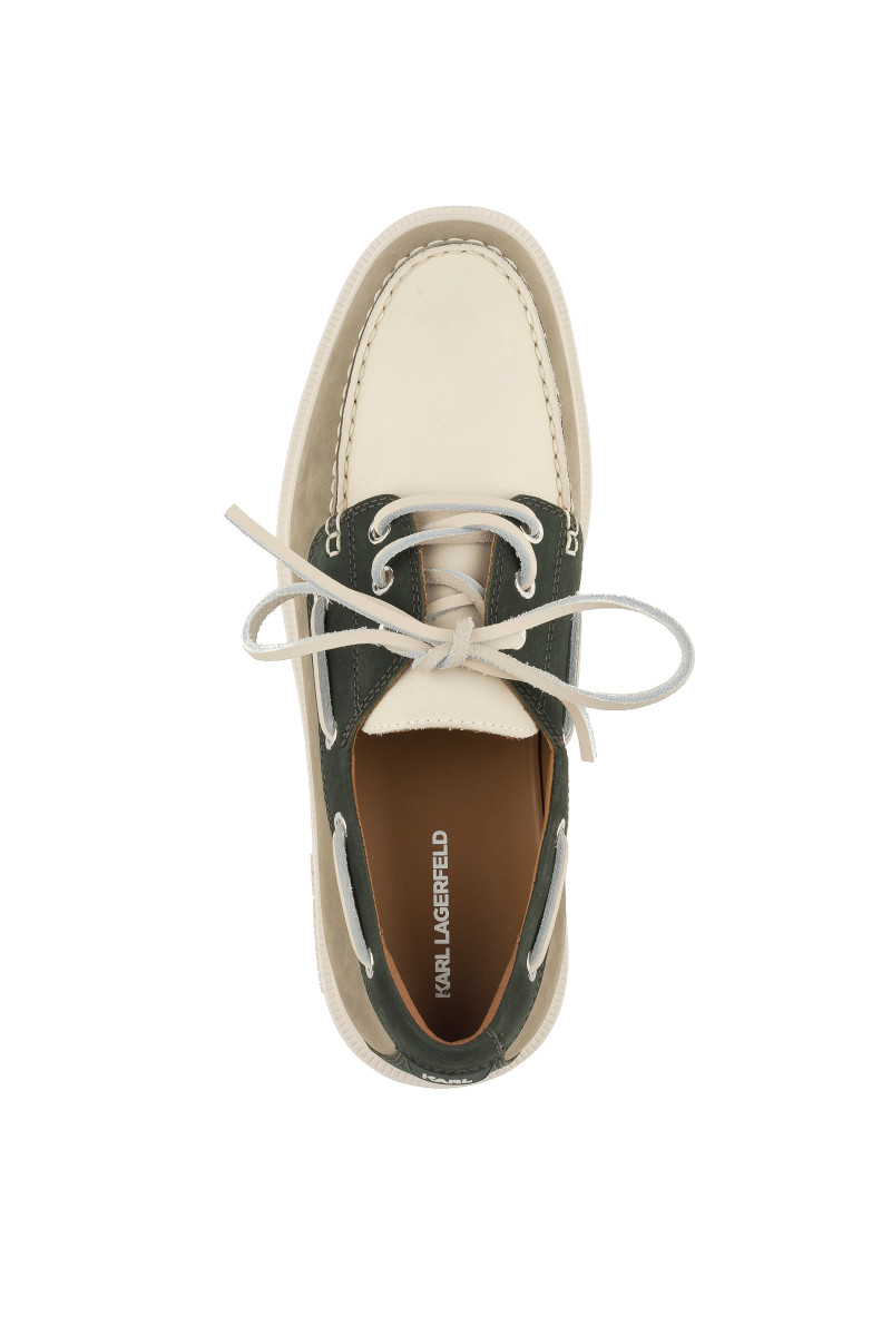 Mokasíny Karl Lagerfeld Kori Tri_Colour Boater Light Khaki Nubuck