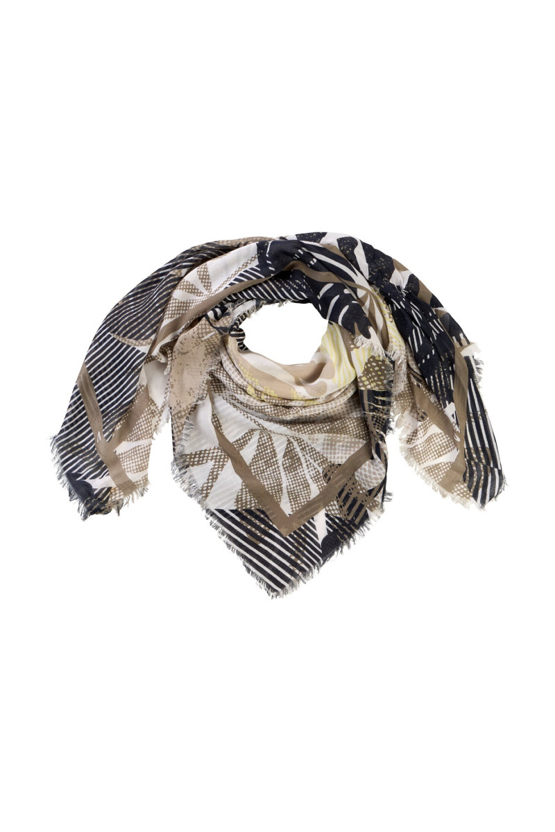 SÁL CAMEL ACTIVE SHAWLS YELLOW/ WHITE