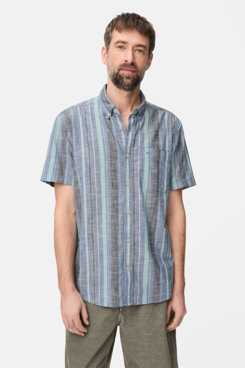Ing Camel Active Shirts 1/2 Sleeves Indigo Blue