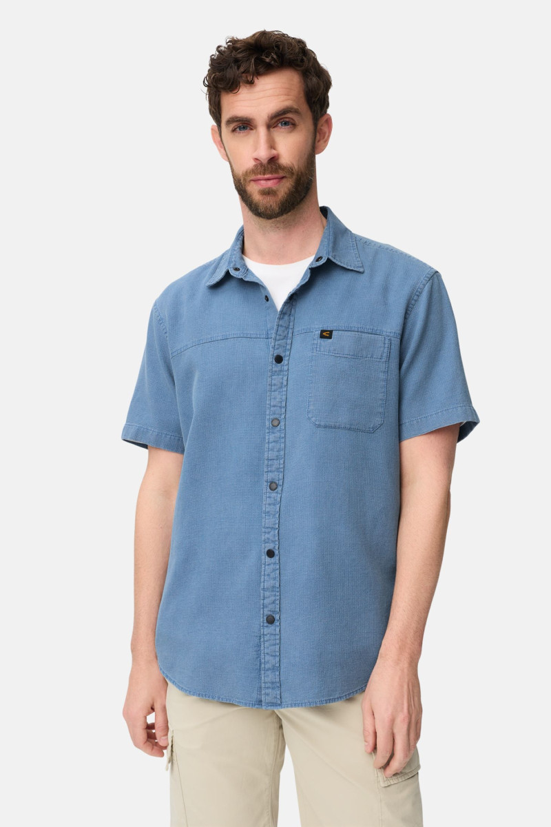 Košeľa Camel Active Shirts 1/2 Sleeves Ocean Blue
