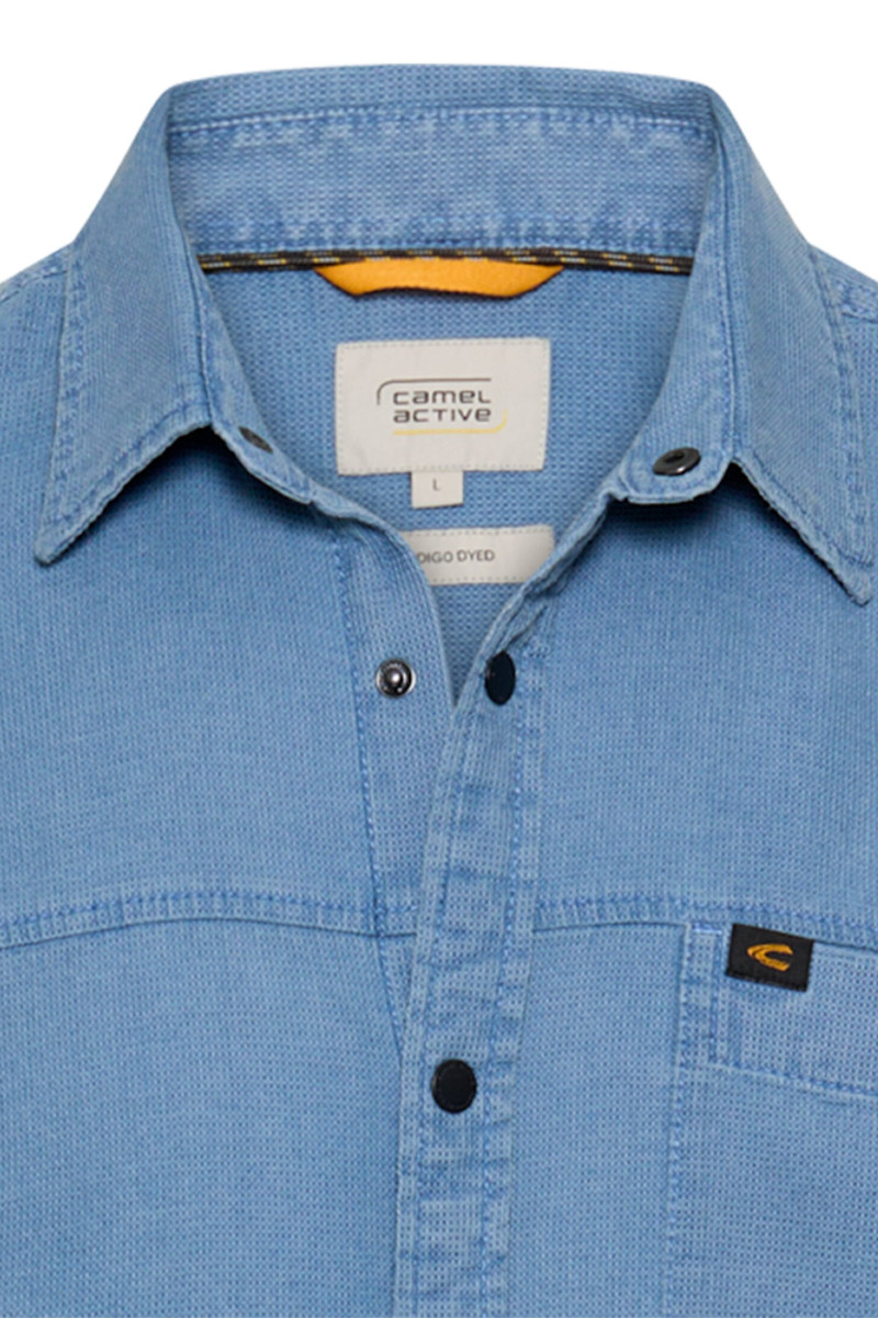 Košeľa Camel Active Shirts 1/2 Sleeves Ocean Blue
