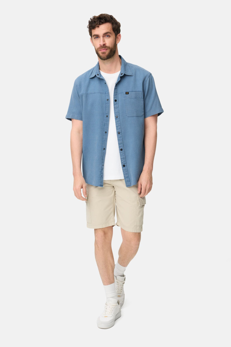 Košeľa Camel Active Shirts 1/2 Sleeves Ocean Blue