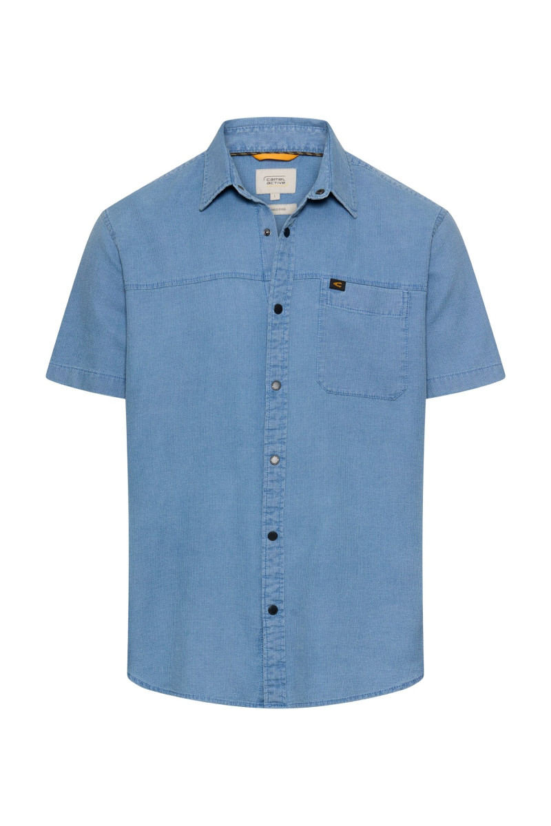 Košeľa Camel Active Shirts 1/2 Sleeves Ocean Blue