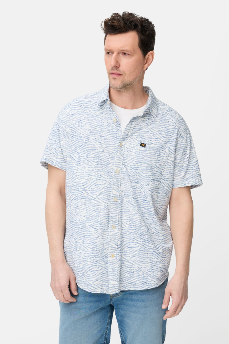Ing Camel Active Shirts 1/2 Sleeves Indigo Blue