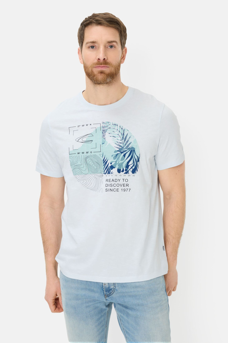 Póló Camel Active T-Shirts 1/2 Sleeves Ocean Blue