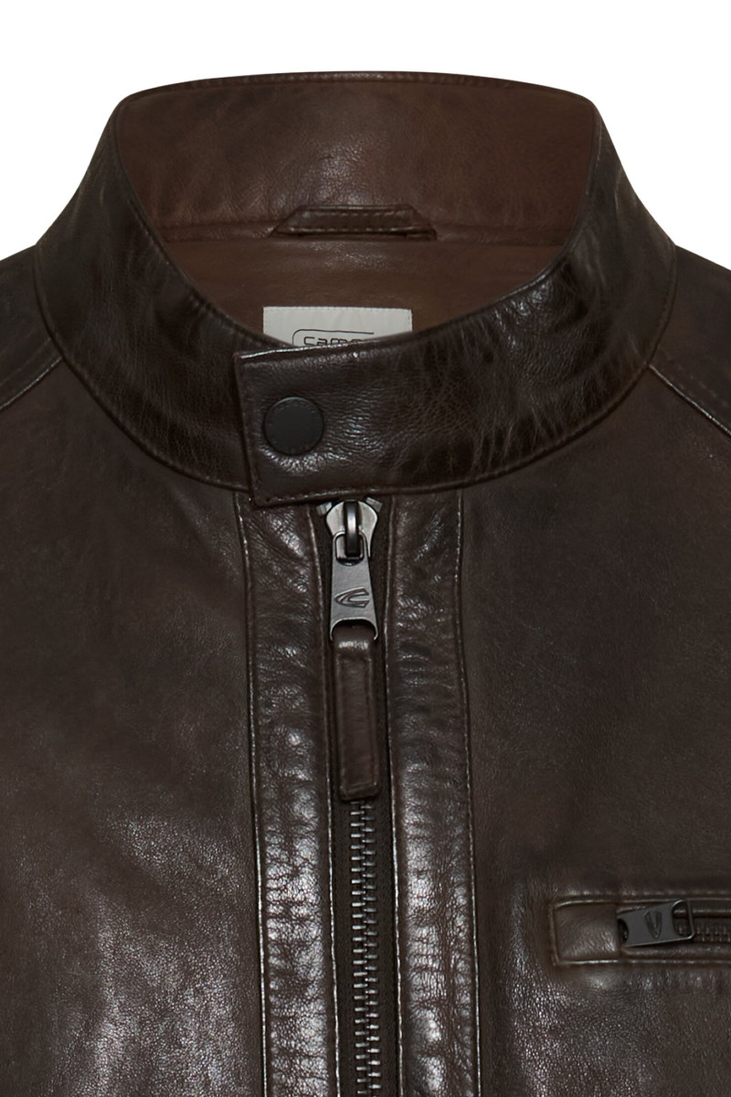 Bunda Camel Active Leather Blousons Dark Brown