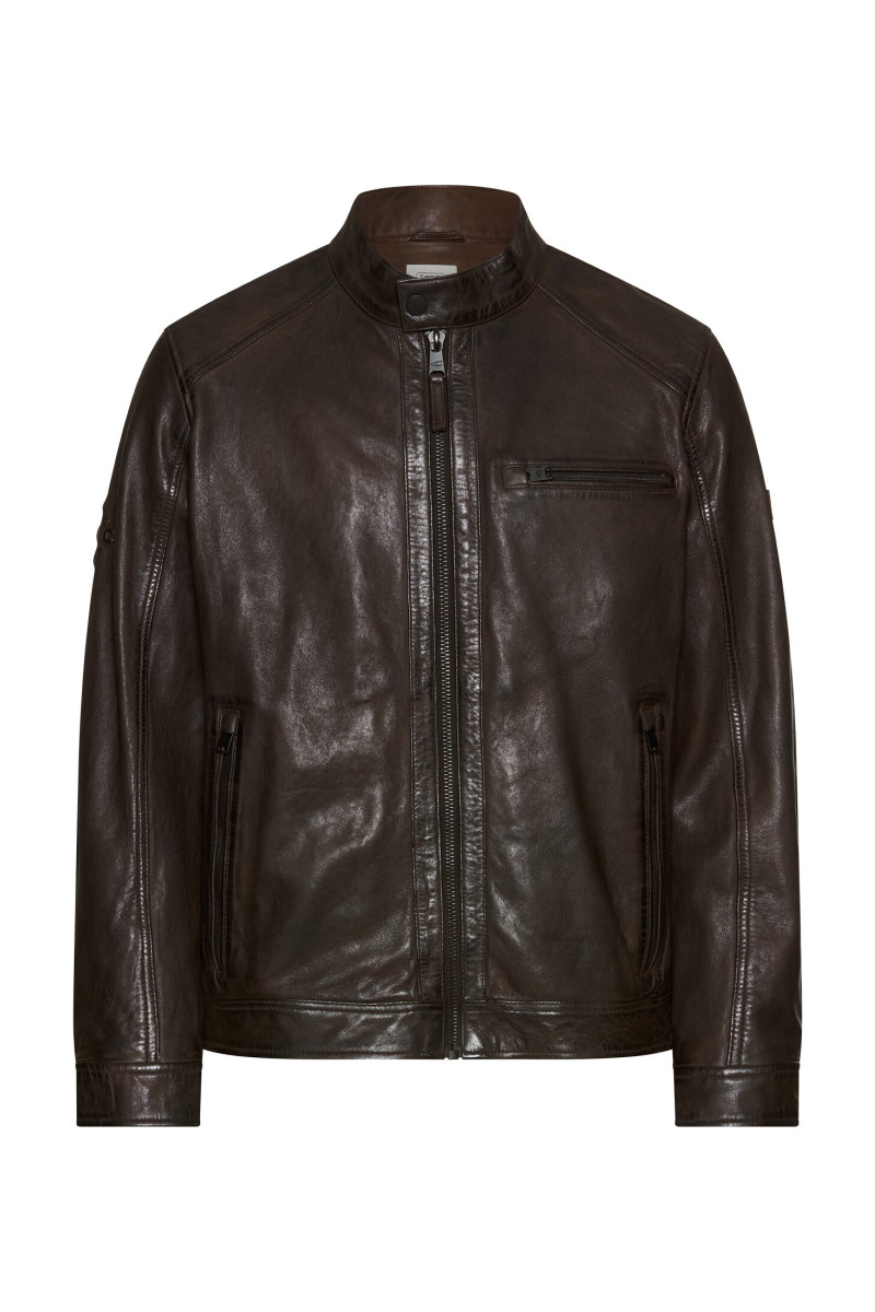 Bunda Camel Active Leather Blousons Dark Brown