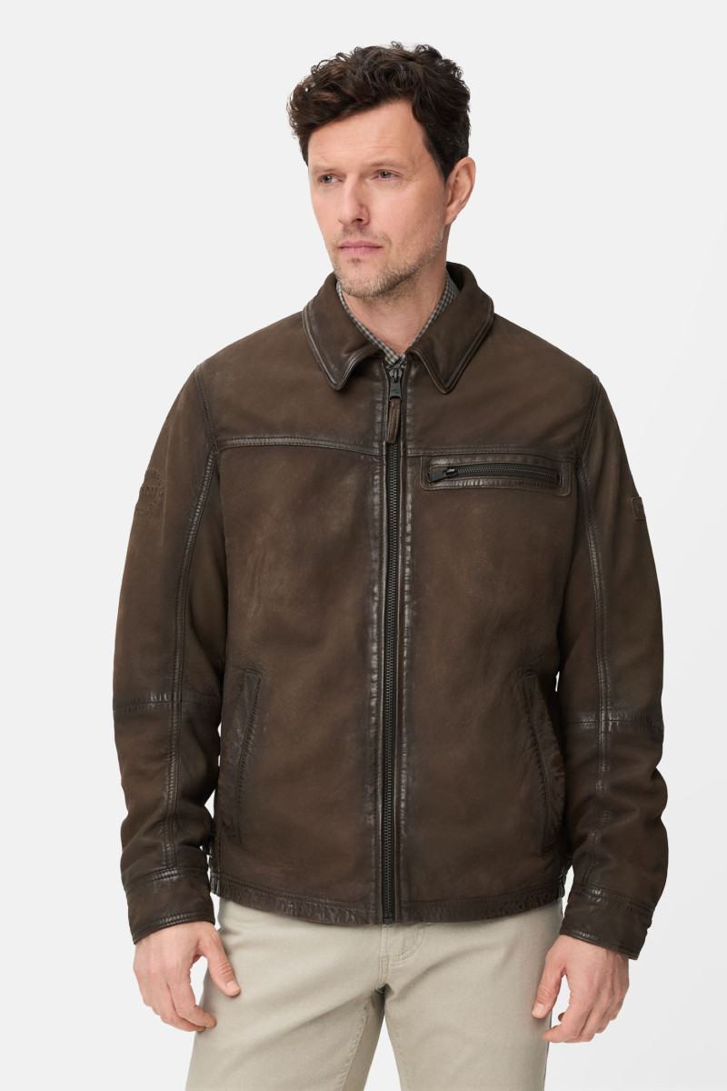 Bunda Camel Active Leather Blousons Brown
