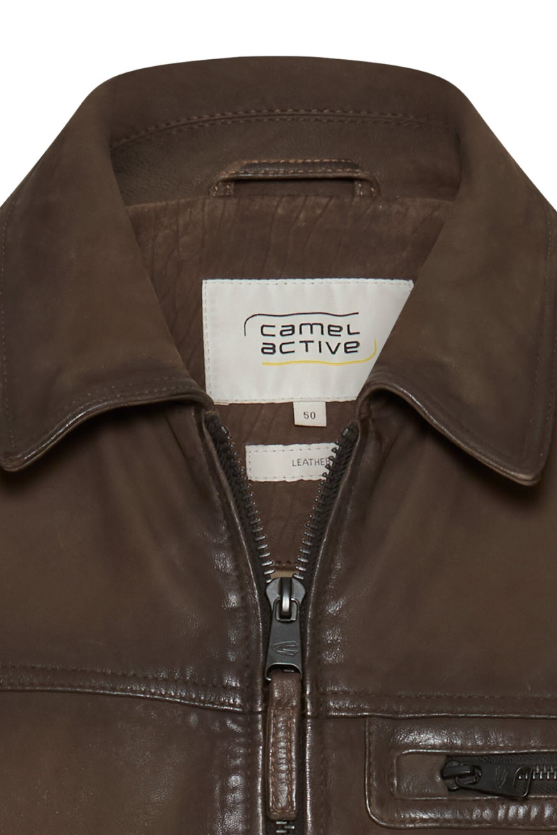 Bunda Camel Active Leather Blousons Brown