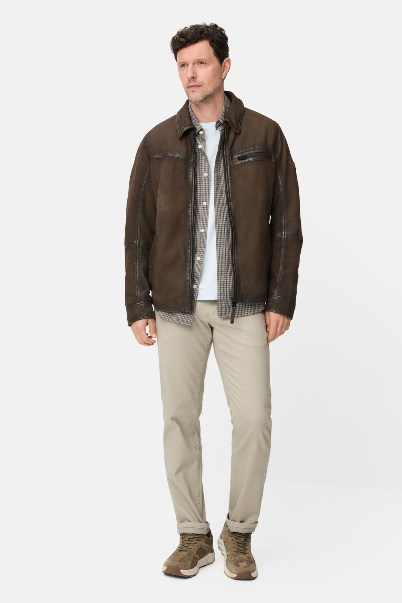 Bunda Camel Active Leather Blousons Brown