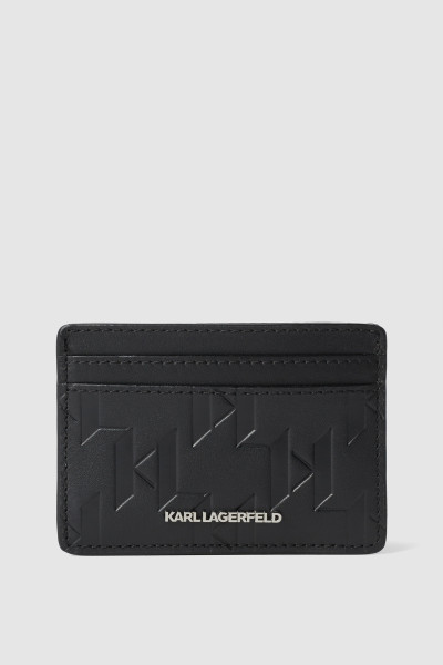 POUZDRO NA PLATEBNÍ KARTY KARL LAGERFELD K/LOOM LEATHER CARDHOLDER - Fotografie č. 1