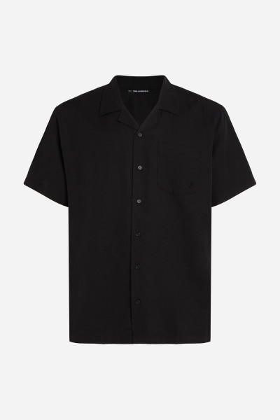 KOŠILE KARL LAGERFELD SSLV KAMEO TENCEL SHIRT - Fotografie č. 5