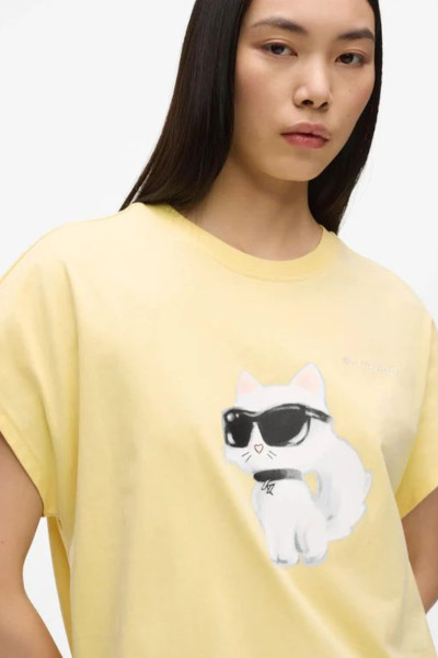PÓLÓ KARL LAGERFELD IKON AQUARELLE C LOOSE T-SHIRT - Kép 3