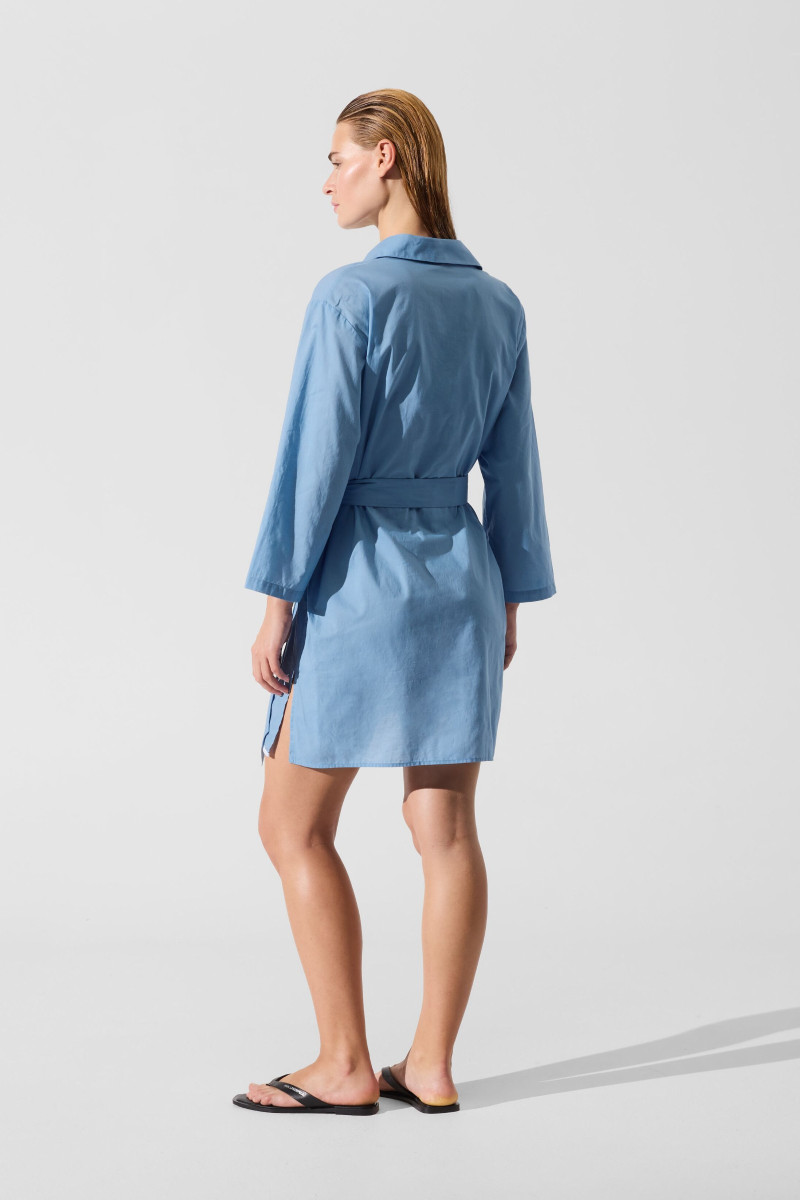 Plážové Oblečenie Karl Lagerfeld Karl Dna Signature Beach Dress Silver Lake Blue