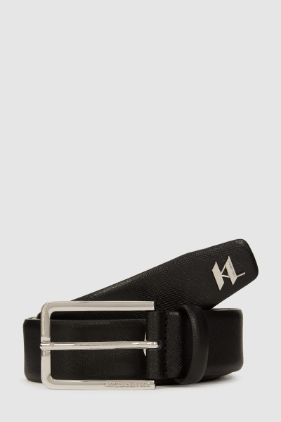 OPASEK KARL LAGERFELD K/MONOGRAM LEATHER BELT - Fotografie č. 1