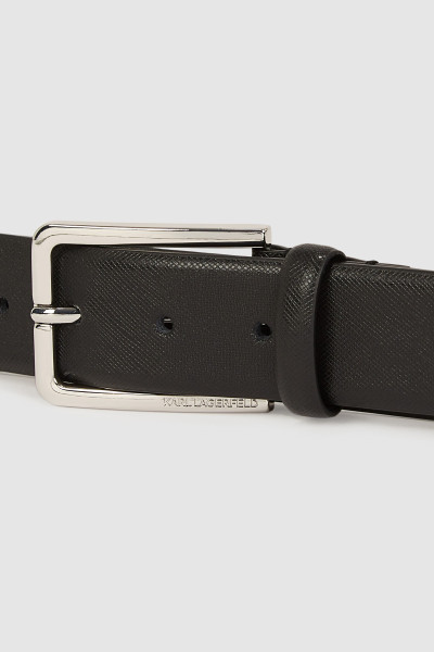OPASEK KARL LAGERFELD K/MONOGRAM LEATHER BELT - Fotografie č. 4
