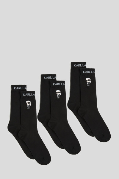 PONOŽKY KARL LAGERFELD K/IKON SOCK 3P - Fotografie č. 1
