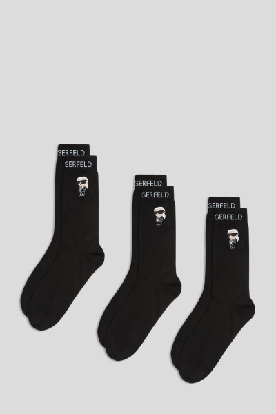 PONOŽKY KARL LAGERFELD K/IKON SOCK 3P - Fotografie č. 2