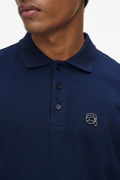 TRIČKO KARL LAGERFELD IKON JERSEY SSLV POLO - Fotografia č. 4