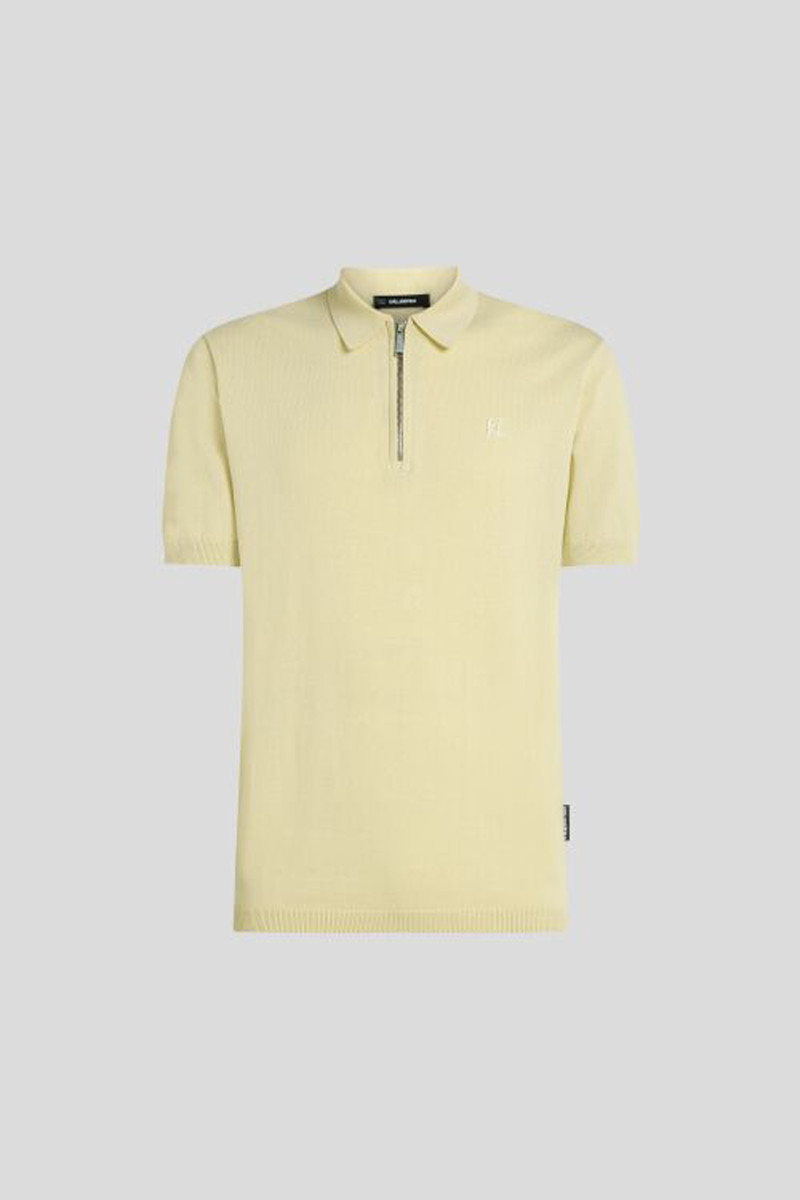 Sveter Karl Lagerfeld Contrast Collar Knitted Polo Garden Glade