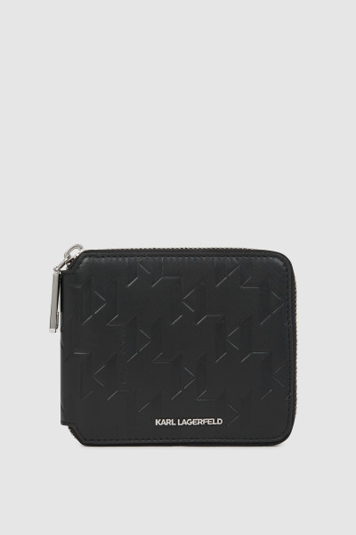 PEŇAŽENKA KARL LAGERFELD K/LOOM LEATHER ZIP WALLET - Fotografia č. 1