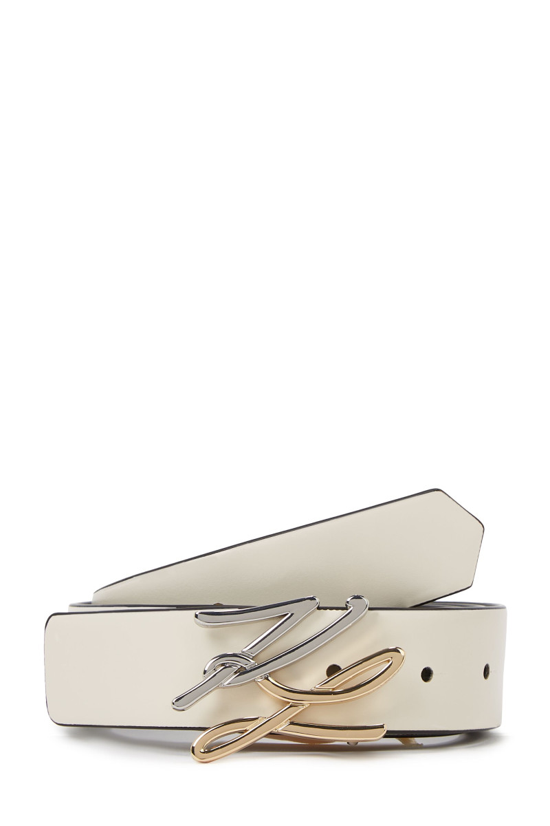 Opasok Karl Lagerfeld K/Autograph Rv G/S H3 Belt Gp White/Black