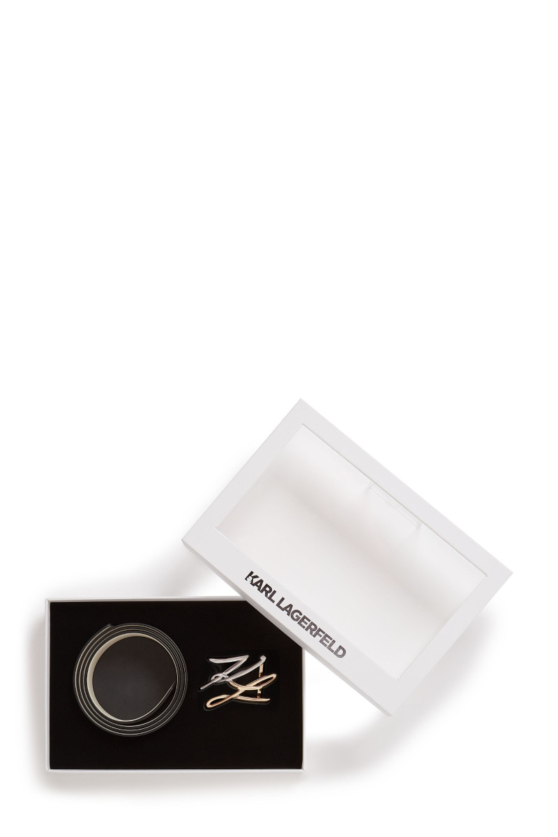 Opasok Karl Lagerfeld K/Autograph Rv G/S H3 Belt Gp White/Black