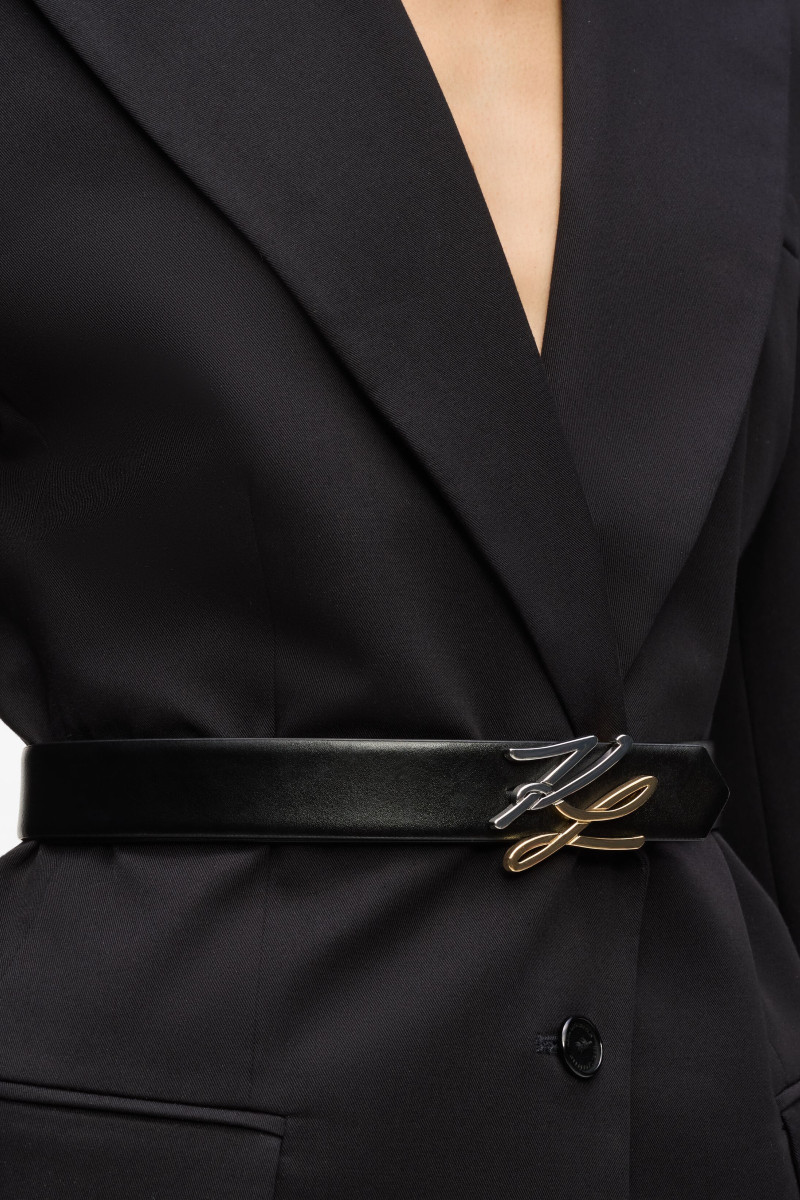 Opasok Karl Lagerfeld K/Autograph Rv G/S H3 Belt Gp White/Black