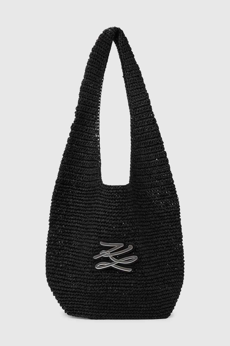 Kabelka Karl Lagerfeld K/Autograph Crochet Tote Bag Black