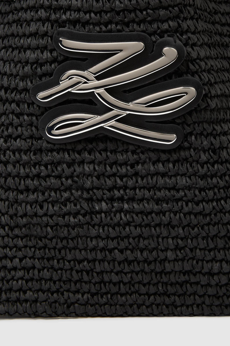 Kabelka Karl Lagerfeld K/Autograph Crochet Tote Bag Black
