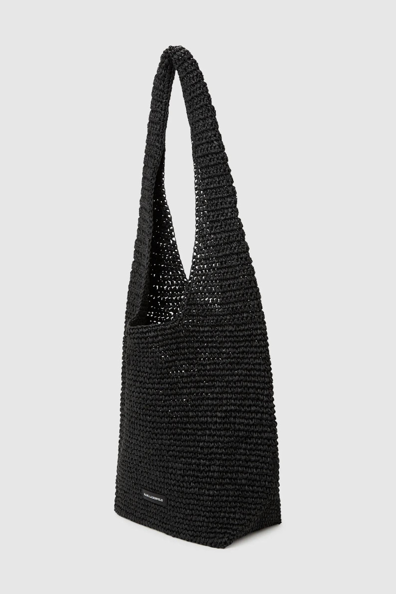 Kabelka Karl Lagerfeld K/Autograph Crochet Tote Bag Black