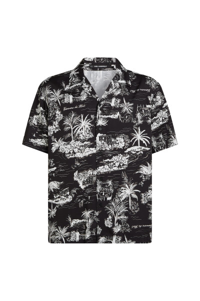 KOŠEĽA KARL LAGERFELD VACANCES AOP SSLV SHIRT - Fotografia č. 5