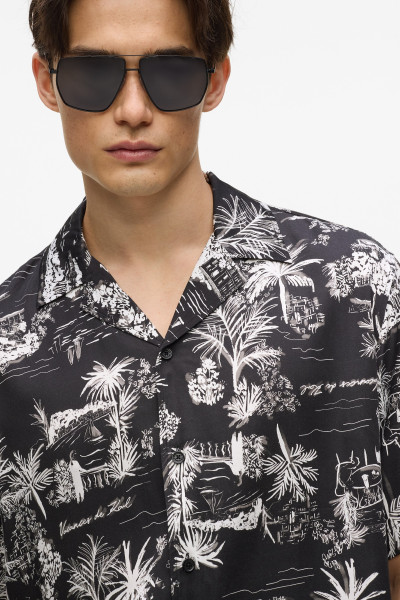 KOŠEĽA KARL LAGERFELD VACANCES AOP SSLV SHIRT - Fotografia č. 3