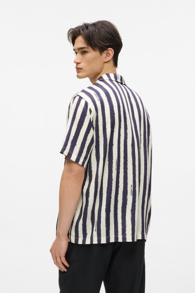 KOŠILE KARL LAGERFELD IKON STRIPED BOWLING SSLV SHI - Fotografie č. 2