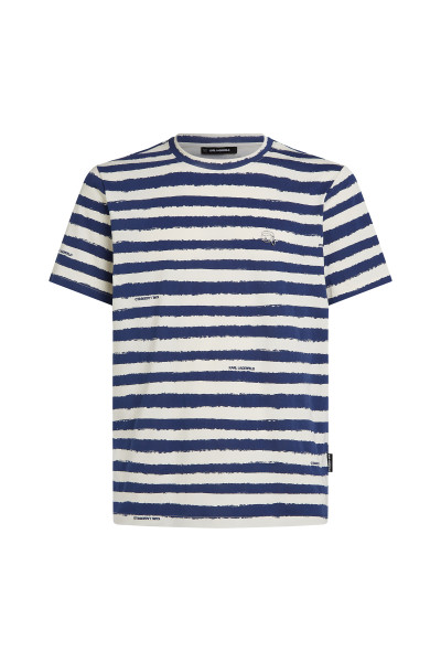 TRIČKO KARL LAGERFELD IKON STRIPED AOP T-SHIRT - Fotografie č. 5