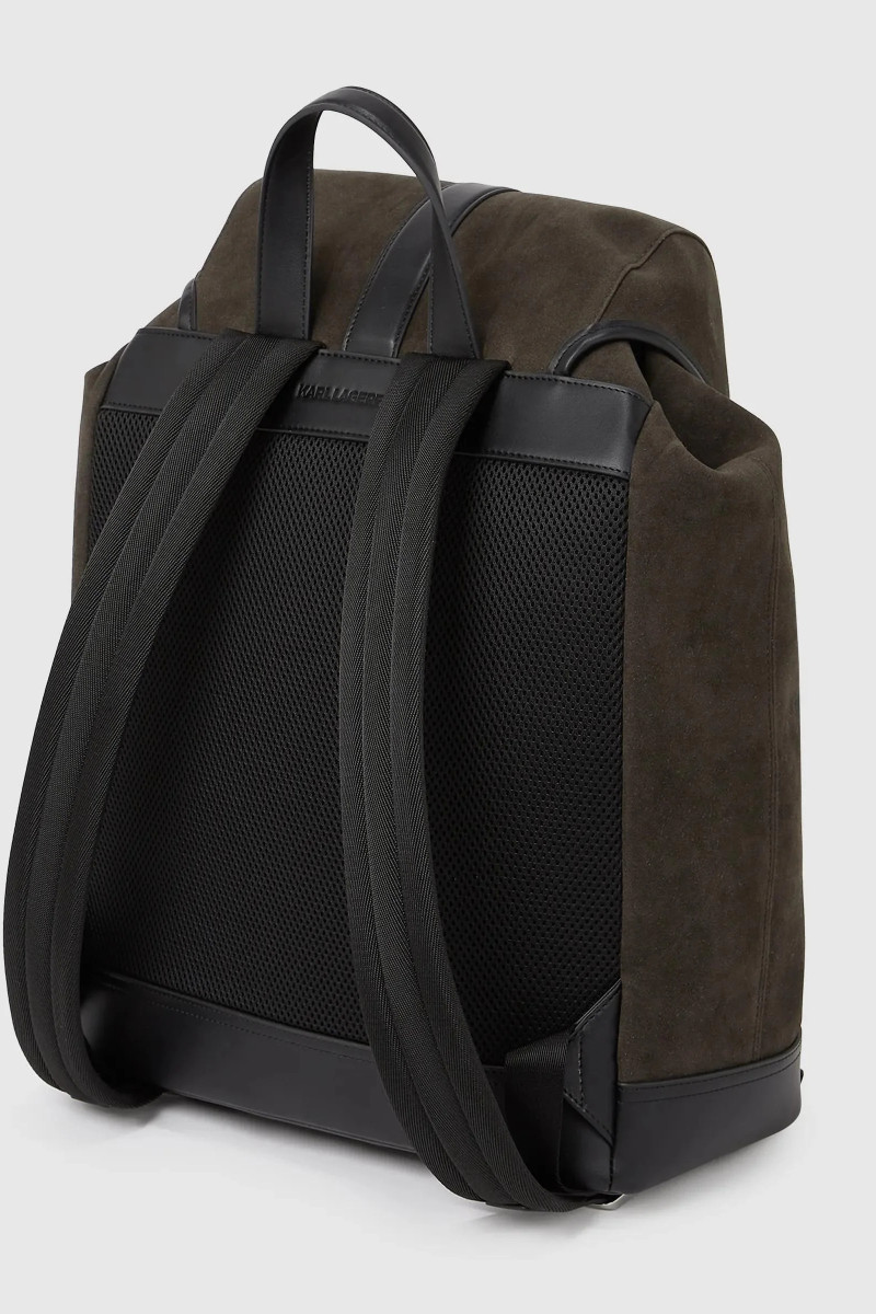 Batoh Karl Lagerfeld K/Traveller Faux Suede Bckpack Fudge