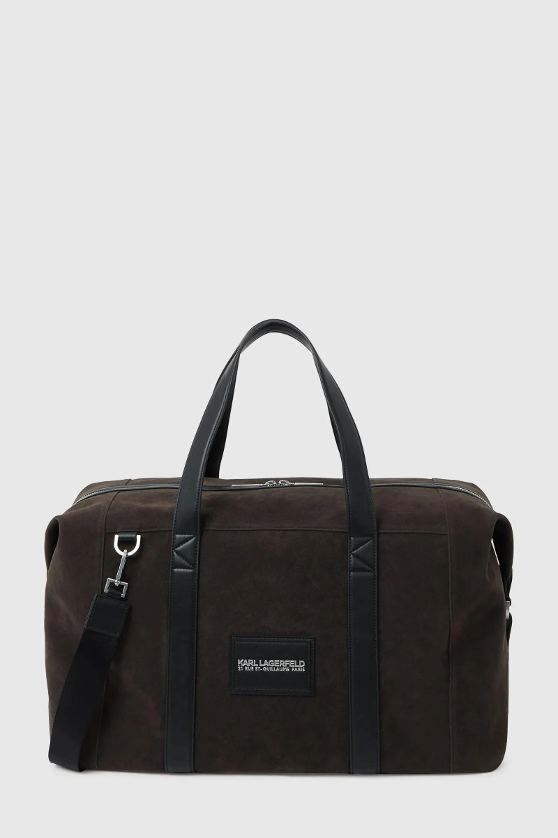 Taška Karl Lagerfeld K/Traveller Faux Suede Wkndr Fudge
