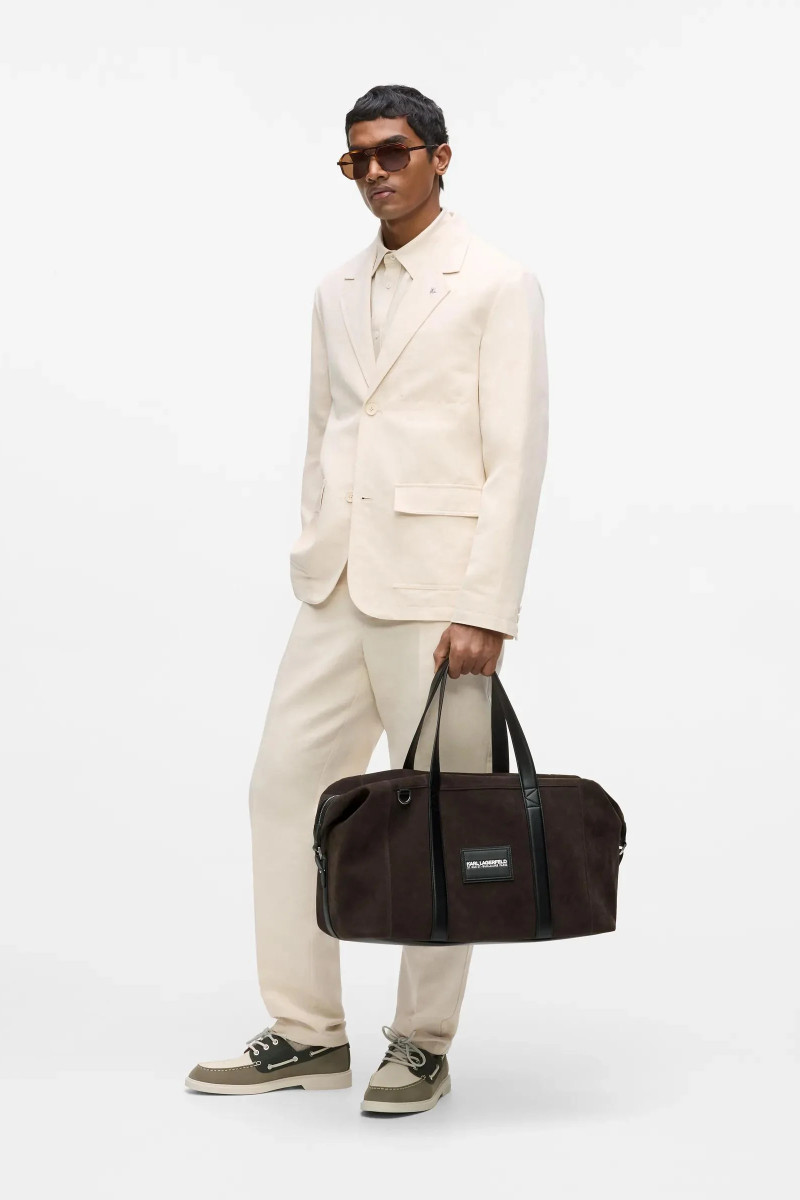 Taška Karl Lagerfeld K/Traveller Faux Suede Wkndr Fudge