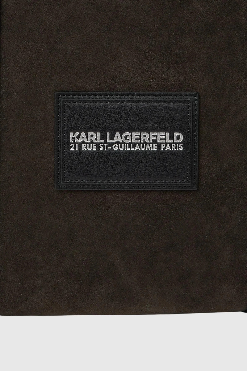 Taška Karl Lagerfeld K/Traveller Faux Suede Wkndr Fudge