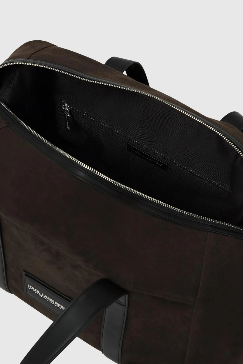 Taška Karl Lagerfeld K/Traveller Faux Suede Wkndr Fudge