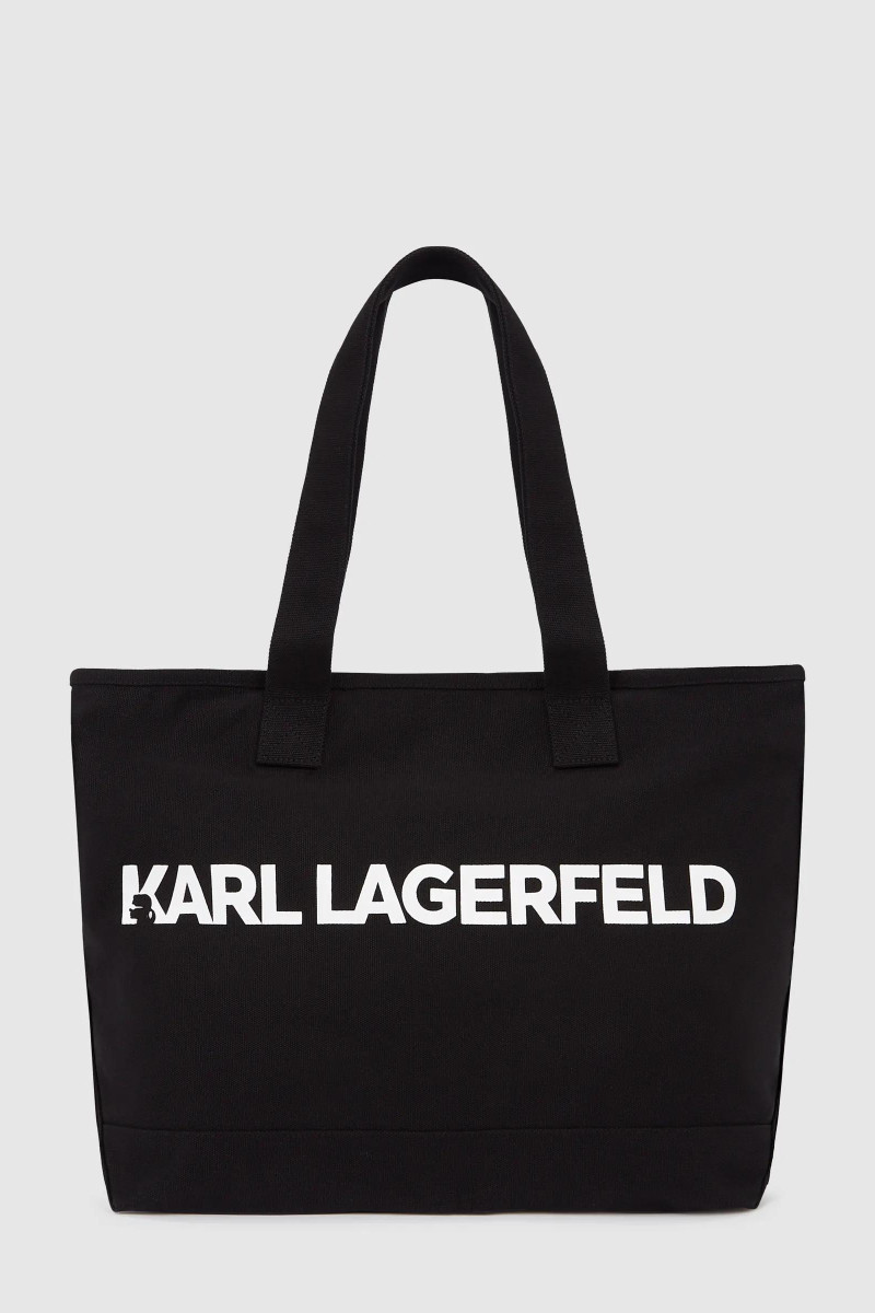 Táska Karl Lagerfeld Elongated Logo Xl Tote Black